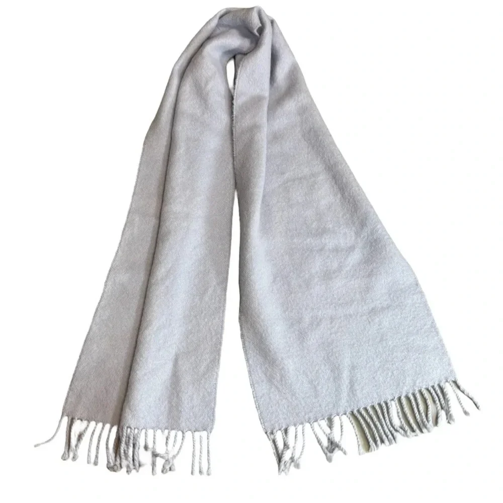 Peruvian 100% Baby Alpaca Light Purple Scraf With Fringe